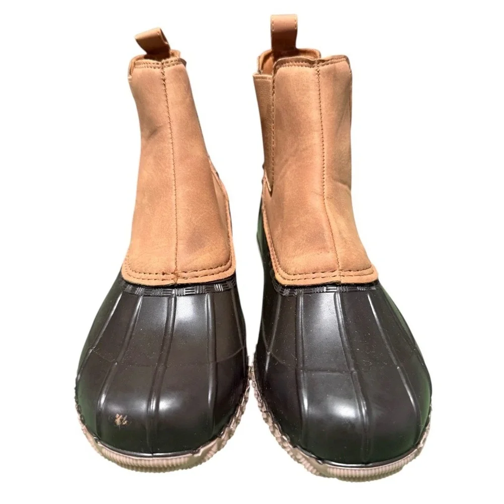 Steve Madden Size 6 Faux Leather Rubber Upper Rain Duck Boots